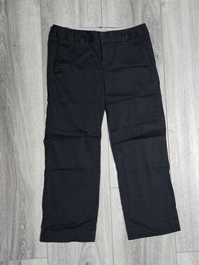 Vintage Y2K GAP Stretch Black Mid Rise Cropped Ankle Pants Womens Size 0